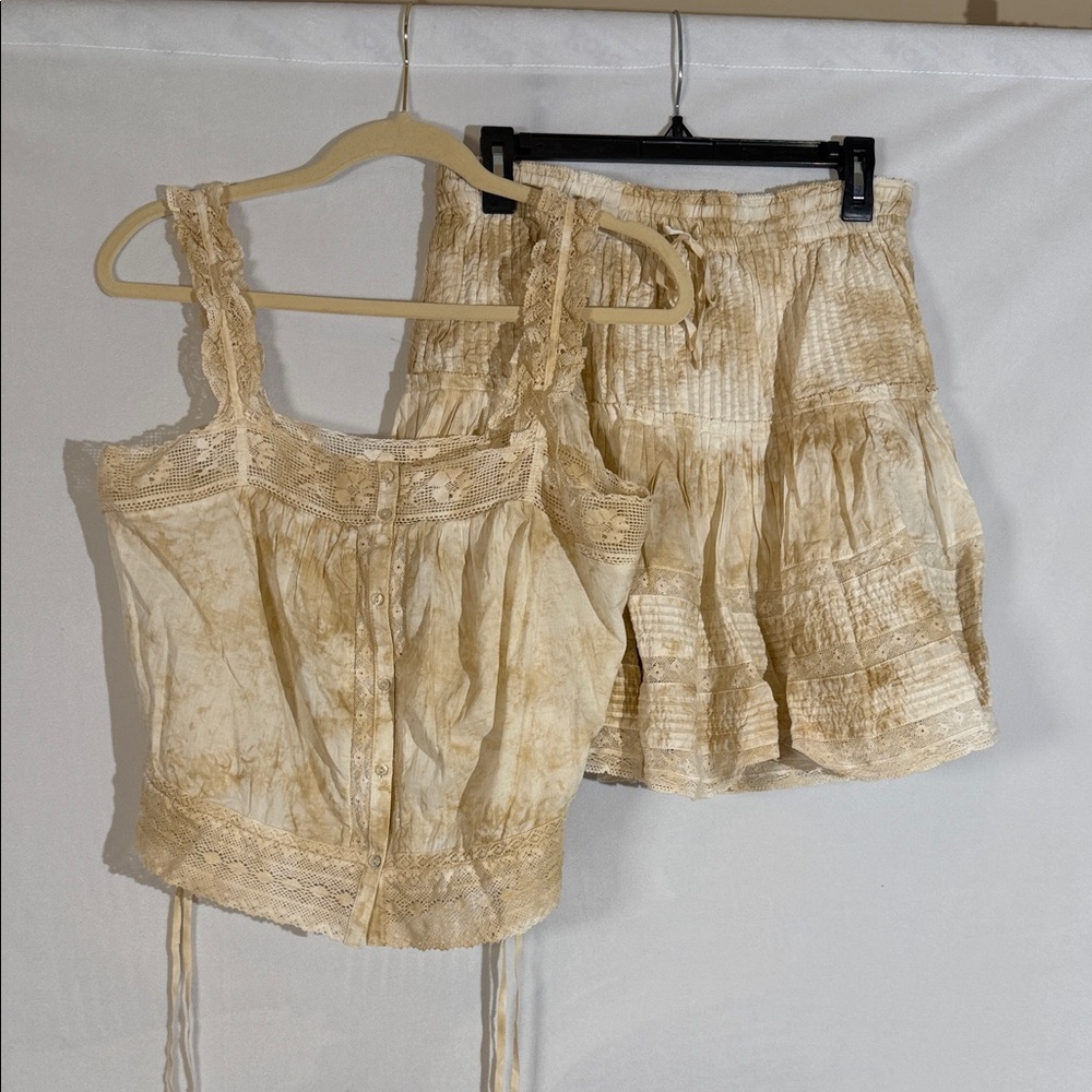 NWT Unsubscribed Skirt And Tank Top Set Size 8/M 100% Cotton